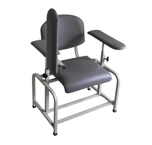Helsevesen Blood Drawing Phlebotomy Chair, Comfortable Padded Lab Draw Chair with Adjustable Armrest (Grey-24.08) 8
