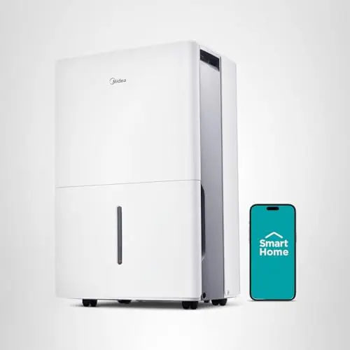 Midea 3,000 Sq. Ft. Dehumidifier for Basement, With Reusable Air Filter 35 Pint - Ideal For Basements, Large & Medium Sized Rooms, And Bathrooms (White) 9