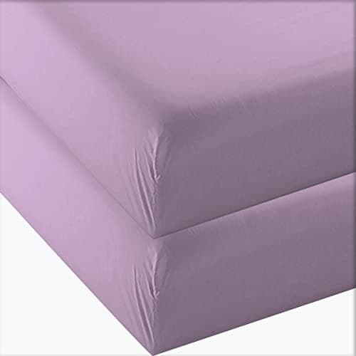 4U'LIFE 2-Pack Fitted Sheets,1800 Brushed Microfiber,Ultra Soft & Comfortable (Lavener Purple, 2-Pack Twin)