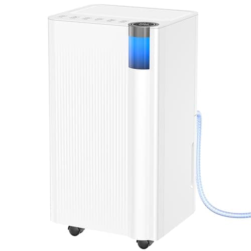 2500 Sq.Ft Dehumidifier for Basement with Drain Hose Max 34 Pints, Dehumidifiers for Home Large Room Bathroom Bedroom, 3 Modes, Smart Humidity Control, Auto Defrost, 24H Timer, Sleep Mode