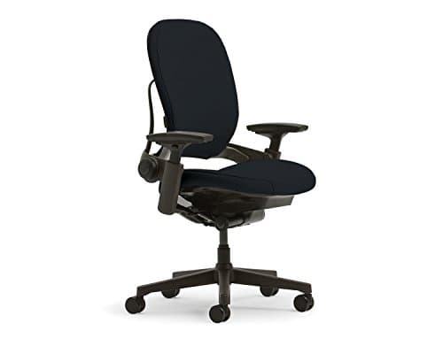 Steelcase Leap Office Chair - Seven Points of Adjustability - Ergonomic Back Support Chair - Lumbar Support - 4D Adjustable Arms - Black Frame - Onyx