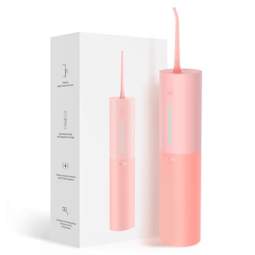 Bigsmile Water Flosser for Teeth, Electric Oral Irrigator, Cordless Water Flosser, USB Rechargeable, IPX7 Waterproof, Effectively Maintain Oral Cleanliness and Health (Pink)