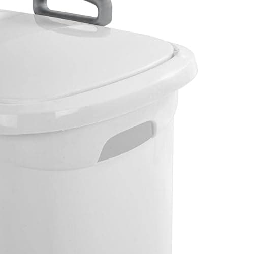 Wheeled Laundry Hamper White with Retractable Handle Large Portable Rolling Laundry Basket With Lid For Dirty Clothes - Made In USA 9