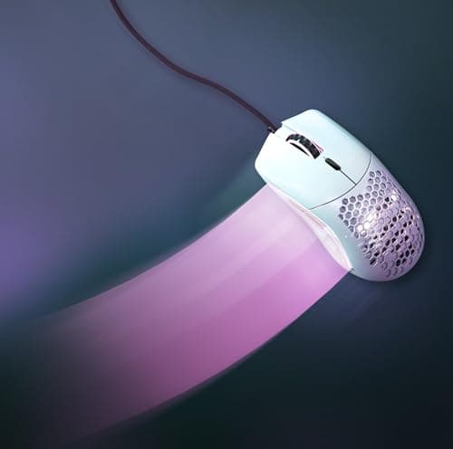 Glorious Model O- (Minus) Compact Wired Gaming Mouse - 58g Superlight Honeycomb Design, RGB, Pixart 3360 Sensor, Ambidextrous, Omron Switches - Matte White 8
