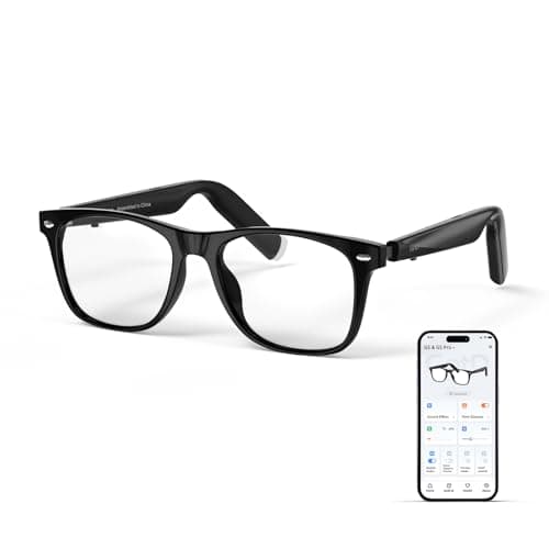 GetD AI Glasses for Men & Women, Smart Glasses Powered by ChatGPT, AI Real-time Translation with 107 languages, 11H Music Play, Bluetooth Glasses with Anti-Blue Light Lens for Daily Use, Travel