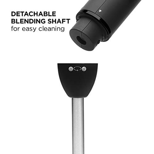 Chefman Immersion Stick Hand Blender Powerful Electric Ice Crushing 2-Speed Control Handheld Food Mixer, Purees, Smoothies, Shakes, Sauces and Soups, Black 5
