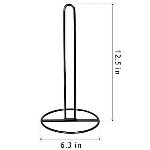 Paper Towel Holder Countertop, OBODING, Kitchen Paper Towel Stand Holder for Kitchen Organization and Storage, Paper Towel Holders for Standard and Large Size Rolls (Black) 5