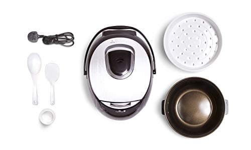 Yum Asia Sakura Rice Cooker with Ceramic Bowl and Advanced Fuzzy Logic (8 Cup, 1.5 Litre) 6 Rice Cook Functions, 6 Multicook Functions, Motouch LED Display, 120V Power (Black and Silver) 7