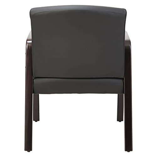 Alera ALE Reception Lounge Series Guest Chair, Espresso/Black Leather 6