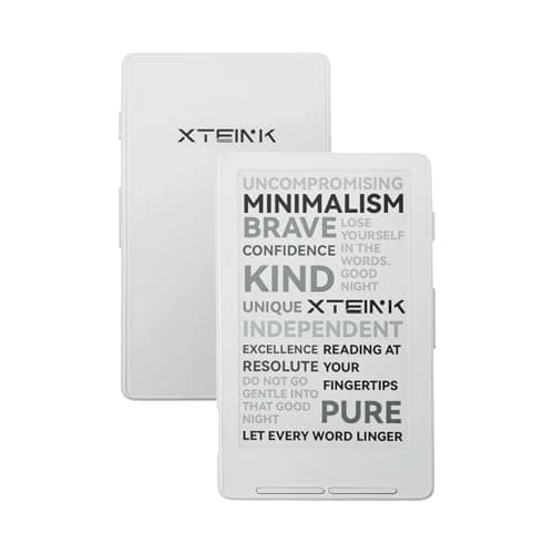 XTEINK X4 E-Book Reader, 4.3" Portable Pocket E-Ink eReader with Physical Page-Turn Buttons, Ultra-Thin 0.23 inch&2.72 oz, Magnetic-Ready Design,Distraction-Free Reading, 16GB Storage, Frost White