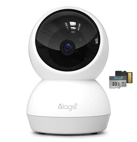 2K Indoor Security Camera, AI Human & Pet Motion, 2.4/5 GHz, 360° Pan Tilt, Night Vision, 2 Way Audio, Compatible with Alexa & Google Assistant (32GB TF Card)