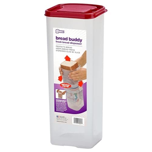 Buddeez Bread Buddy Bread Box – Keeps Loaves Fresh - Holds 1 Loaf of Sandwich Size Bread