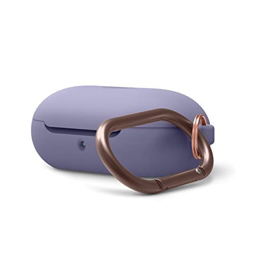 elago Silicone Case for Samsung Galaxy Buds Plus (2020) / Galaxy Buds (2019) - Lavender Grey, Full Body Protection, Adhesive Gel Pad