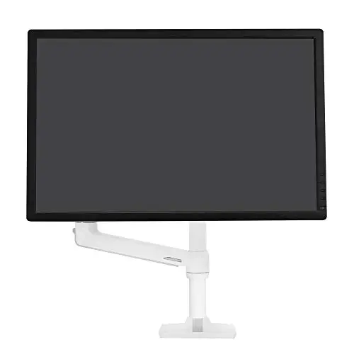 Ergotron – LX Monitor Arm, Single Monitor Desk Mount – fits Flat Curved Ultrawide Computer Monitors up to 34 Inches, 7 to 25 lbs, VESA 75x75mm or 100x100mm – Tall Pole, White 2