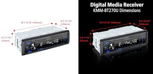 KENWOOD KMM-BT270U Bluetooth Digital Media Car Stereo Receiver with USB Port – AM/FM Radio, MP3 Player, High Contrast LCD, Detachable Face Plate, Single DIN, 13-Band EQ 5