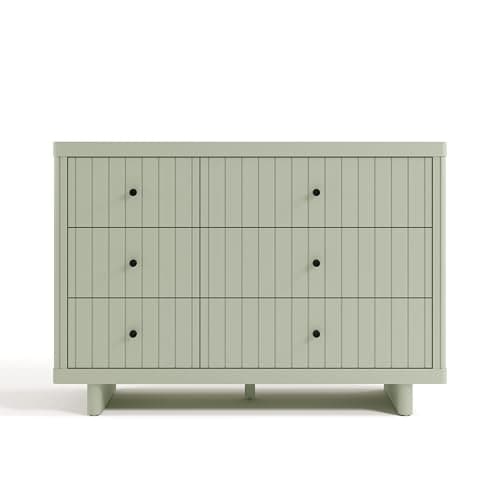 Storkcraft Kyoto 6 Drawer Dresser (Sage) - GREENGUARD Gold Certified, Nursery & Kids' Bedroom, Safety Interlocking Drawer System, & Easy Assembly with Pre-Installed Tracks 10
