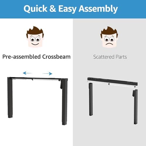 MOUNTUP 55x28 Inches Electric Height Adjustable Standing Desk, Sit Stand Desk with Memory Controller, Ergonomic Stand Up Desk for Home Office with Splice Board, Rustic Brown+Black 5