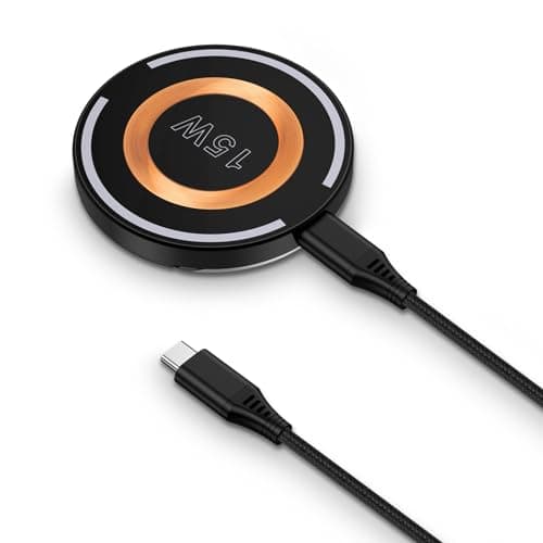 S24 Plus Wireless Fast Charger, 15W Magnetic Charger for Android Samsung Galaxy S25 Ultra S24 S23 S22 S21 Z Flip 6 Fold 6, Wireless Charging Pad for iPhone 16/15/14/13 Pro Max, Google Pixel 9/8/7/6/5
