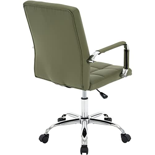 MFD LIVING High Back Desk Chair, Modern PU Leather Home Office Task Chair with Arms, Adjustable Swivel Computer Executive Chair with Wheels (Olive Green) 7