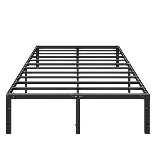 Closadin Black Full Size Metal Platform Bed Frame with Stable Metal Support and Underbed Storage,18" Height Mattress Foundation,No Box Spring Needed,Easy Assembly