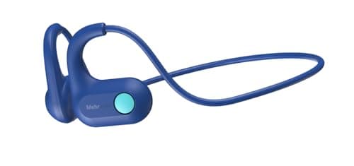 Mehomeli Kids Bluetooth Headphones, Bluetooth 5.4 Air Conduction Open Ear Headphones, Ultra-Light, Stereo Sound with Mic, IPX5 Waterproof, 15H Playtime, Perfect for School and Outdoor Activities-Blue