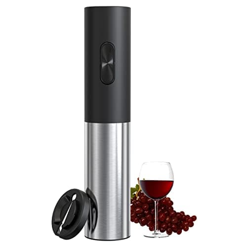 COKUNST Electric Wine Openers, Reusable Wine Bottle Corkscrew Opener with Foil Cutter, Battery Operated Stainless Steel Wine Remover for Home Kitchen Party Bar Restaurant
