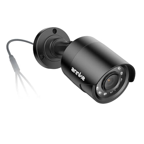 ANNKE 1080p Security Camera 4-in-1 CCTV Bullet Wired Cam, AHD/TVI/CVI/CVBS, Analog Surveillance Video Add-On Black Camera for Outdoor Use, 100ft Clear Night Vision (Power Adapter Not Included) - E200