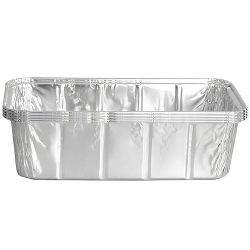 Exclusive Silver Loaf Aluminum Pans - 3 Lb. (Pack of 4) - Lightweight Material & Versatile Design - Perfect for Home & Catering Needs