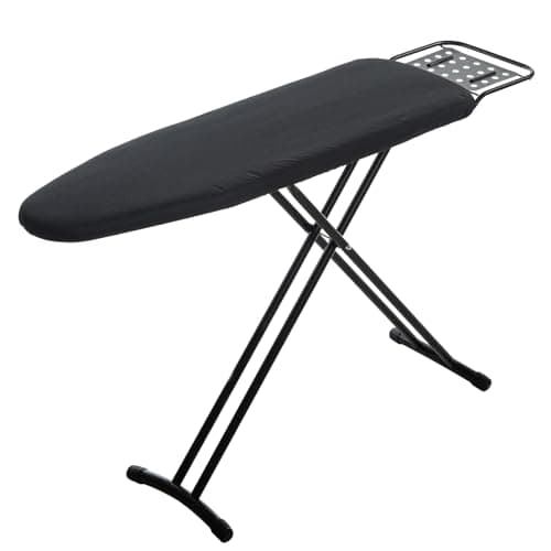 Ironing Board Full Size, RAINHOL 54"x13" Heavy Duty Compact Ironing Board with Iron Rest, Heat Resistant Cover with Ultra Thick Padding, Height Adjustable Sturdy Iron Stand, Black
