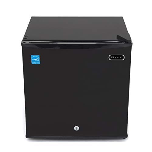 Whynter Upright Small Freezer Mini Freezer with Lock for Bedrooms, Dorms, Garages, Offices CUF-110B, Black Energy Star, 1.1 Cu Ft