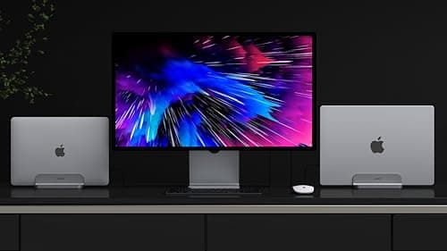 JOKItech Aluminum Laptop Vertical Stand Organizer, Sturdy Laptop Computer Holder Desktop Stand Compatible with new Retina Apple MacBook Pro/Air/Neo, Mac mini & iPad Pro - Spacegrey 8