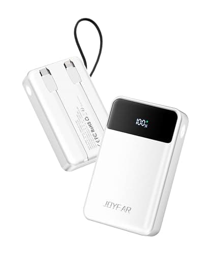 JOYFAR Portable-Charger-Power-Bank Travel Essentials Battery Pack USB C 30000mAh Built in Cable 22.5W Phone Fast Charging Powerbank Compatible with iPhone 16 15 14 13 12 11 iPad Samsung Google etc