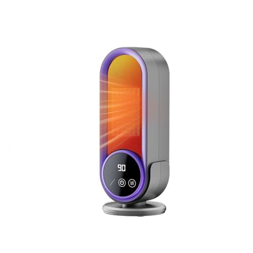 DDBONE Space Heater, 1200W PTC Ceramic Rapid Heating - Energy Efficient Portable Heater with Adjustable Thermostat, Remote Control & Intelligent Timing, Ideal for Home, Office (Purple, E68)
