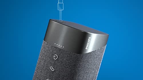 Philips S5505 Wireless Bluetooth Speaker with Large Bold Sound, Up to 12 Hours Playtime, IPX7 Waterproof, Medium, TAS5505 5
