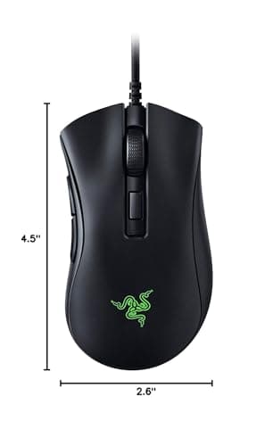 Razer DeathAdder v2 Mini Gaming Mouse: 8500K DPI Optical Sensor - 62g Lightweight Design - Chroma RGB Lighting - 6 Programmable Buttons - Anti-Slip Grip Tape Included - Classic Black 8