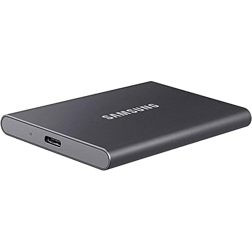 SAMSUNG MU-PC2T0T/AM Portable SSD T7 USB 3.2 2TB Gray Bundle with Deco Gear Hard EVA Case with Zipper for Tablets and GPS 6 Inch and 1 YR CPS Enhanced Protection Pack 5