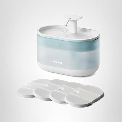 PETLIBRO Cat Water Fountain Ultra Quiet with Two Flow Modes, Large-Size Filter Capsule Pet Water Fountain, 71oz/2.1L Visible Water Level Dog Water Dispenser for Cats & Dogs 10