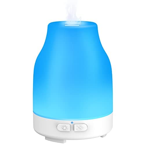 Dukya Essential Oil Diffuser, 110ml Colorful Aromatherapy Diffuser with 8 Colors Lights, Adjustable Mist Mode, Waterless Auto Off, Gifts for Women, Adults
