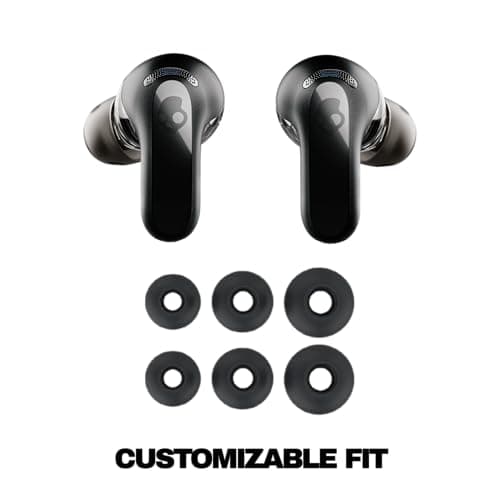 Skullcandy Rail ANC Wireless Earbuds, Bluetooth Headphones, Active Noise Cancelling, Up to 38 Hours Battery, Microphone for iPhone Android, Customizable via Skull-iQ App - True Black 7