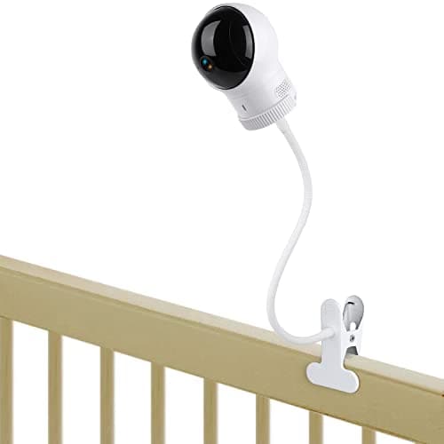 Clip Mount for Eufy Spaceview, Spaceview Pro and Spaceview S video baby monitors, Adjustable Eufy Baby Monitor Camera Mount Flexible Gooseneck Baby Monitor Holder for Crib Without Tools or Wall Damage