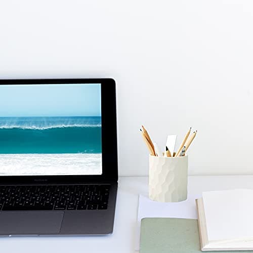 minimaliving Pen Holder,Nordic Style Silicone Waterproof Pencil Holder for Desk Simple&Modern Minimalist Makeup Organizer Multifunctional Office Supplies for Home,Kids and School(Beige) 6