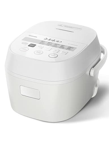 TOSHIBA OriginTaste Rice Cooker 5.5-Cup Uncooked, Fuzzy Logic, 15-in-1 Functions, Digital Display, Delay Timer, Keep Warm, Nonstick Inner Pot, White