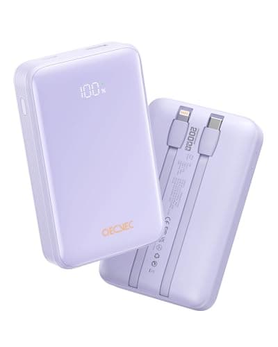 Qecvec Portable Charger 20000mAh, 22.5W Power Bank Fast Charging, High Capacity Cell Phone Portable Power Banks with for iPhone, Samsung, Android etc, Travel Essential (Purple)
