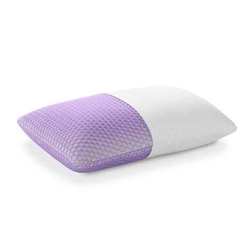 Purple Harmony Pillow – Talalay Latex Foam Cooling Pillow for Combo or Side Sleepers, 360º Hex GelFlex Grid for No-Pressure Support and Luxurious Weightless Feel - Standard, Medium Feel, Tall Height
