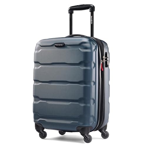 Samsonite Omni PC Hardside Expandable Luggage with Spinner Wheels, Teal, Carry-On 20-Inch