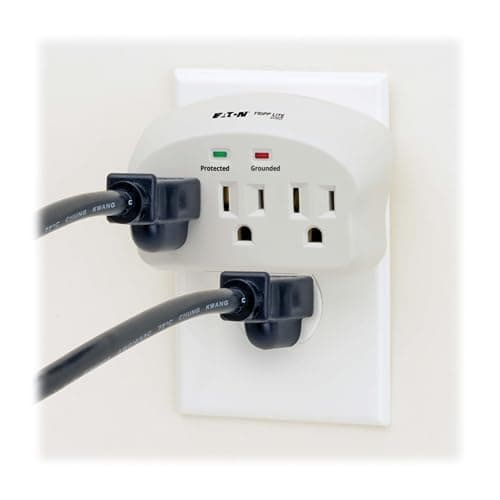 Eaton Tripp Lite SK3-0 Multi-Plug Wall Outlet Extender Surge Protector, 3 Outlets, 660 Joule Rating, Diagnostic LEDs, Portable Travel Wall Plug, Lifetime Manufacturer's Warranty & $5,000 Insurance 5