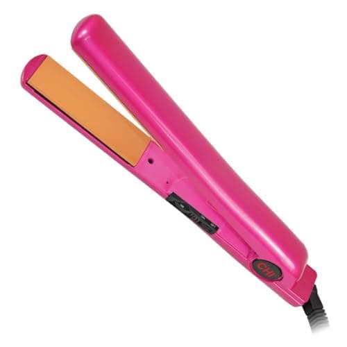 CHI Tourmaline Ceramic Flat Iron Hair Straightener 1", Professional Hair Styling Tool for Silky Smooth Hair, Frizz Control & Curling, Pure Pink 1" Plates