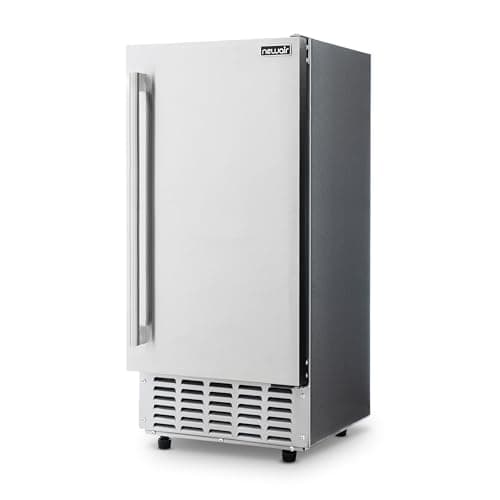 Newair 15" Undercounter Nugget Ice Maker, Pebble Ice Maker Producing 66 lbs. Daily, Built-in or Freestanding in Stainless Steel, Sonic Ice Makers for Home, Bar, Restaurant 16