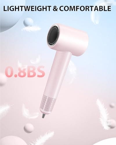 Coolpub High Speed Hair Dryer,150000 RPM Brushless Motor Professional Blow Dryer for Fast Drying,500M Negative Ions Ionic with Magnetic Blow Air Nozzle,Control Quiet Noise, Lightweight for Travel 8