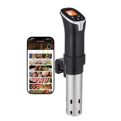 1100W Sous Vide Precision Cooker with Touchscreen & WiFi App Control, 24-Hour Delay Start, Accurate Temperature Control for Perfect Cooking